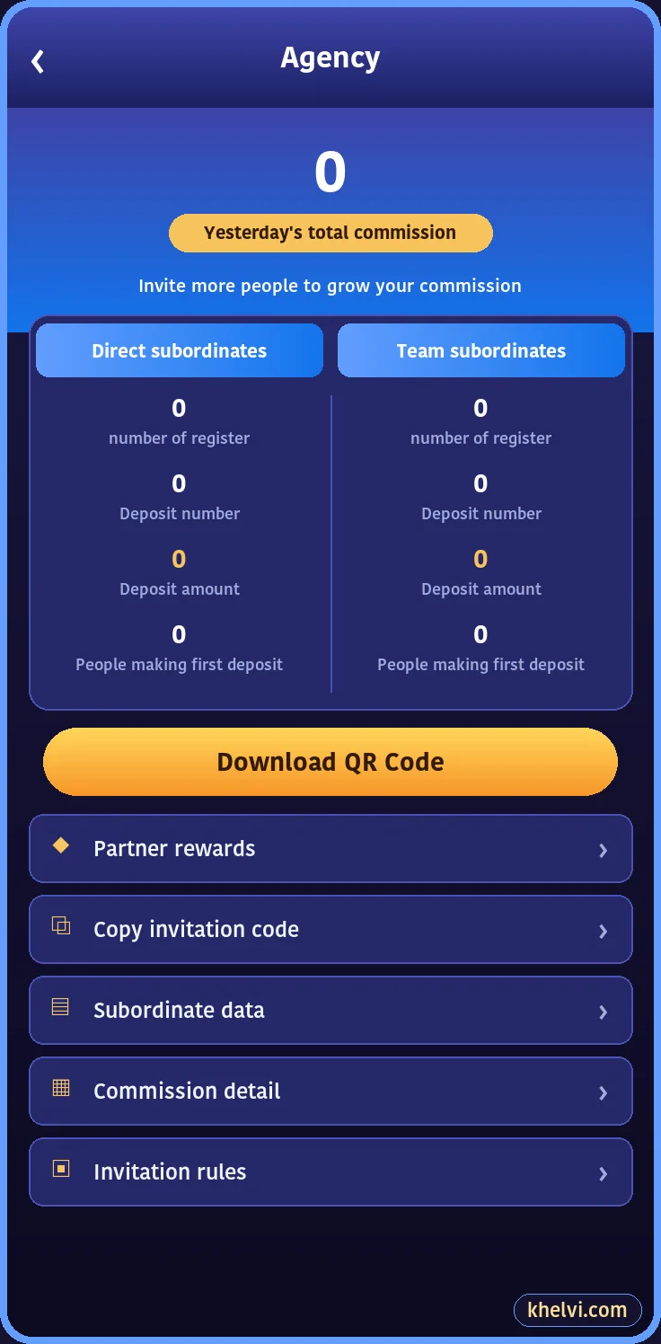 Khelv app account section
